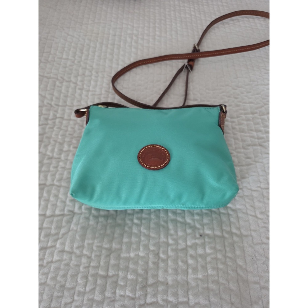 Dooney & Bourke Nylon Seafoam Green Crossbody Pouchette Bag